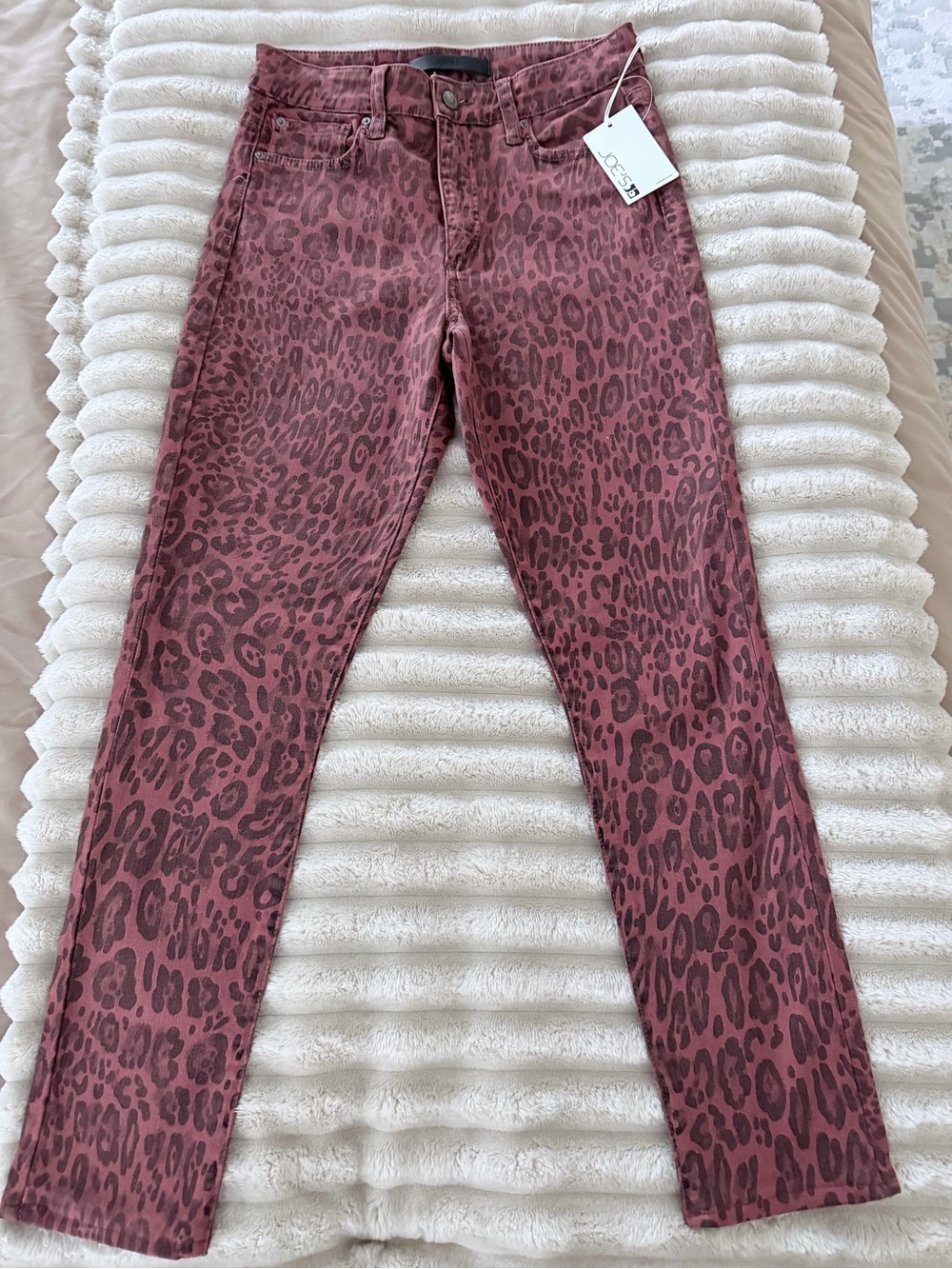 Joe's Jeans Mauve Leopard-Print Skinny Jeans